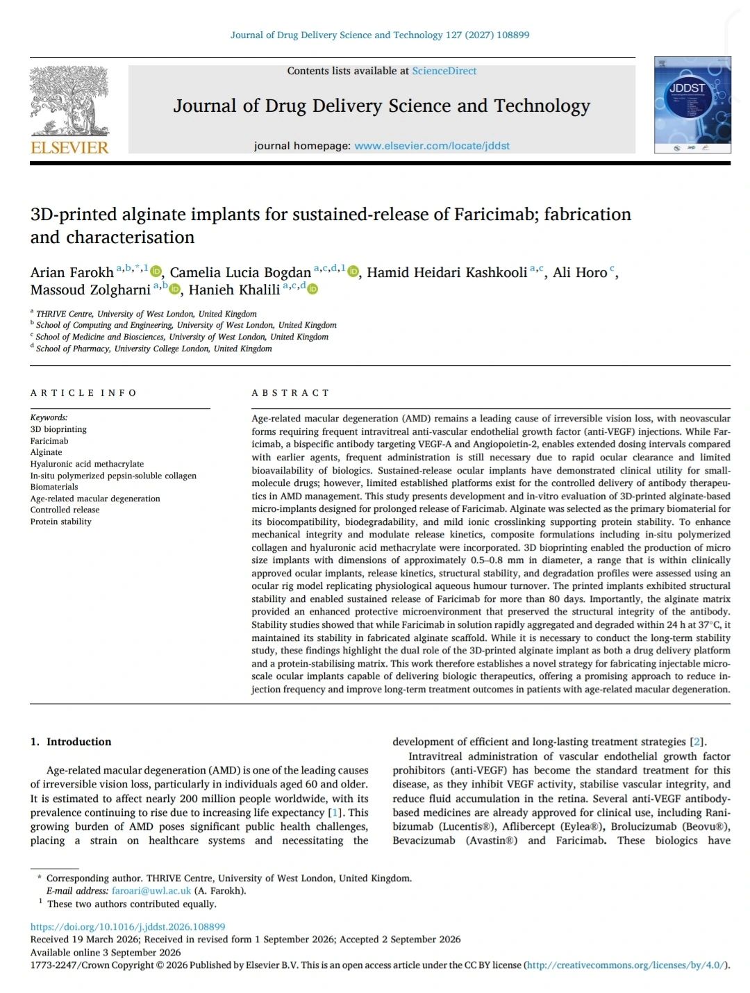 3D Printing in Drug Delivery and Biopharmaceuticals